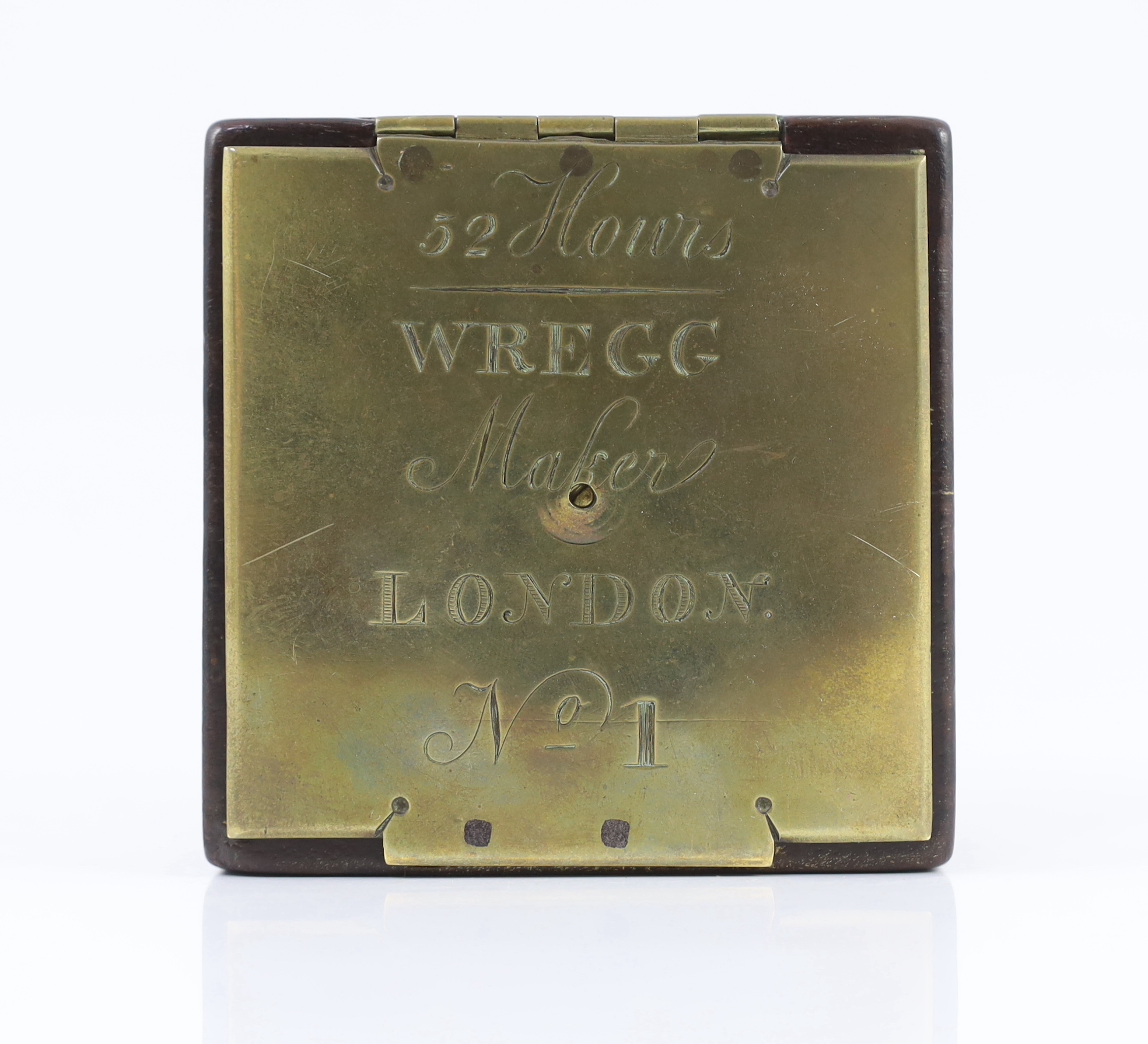 A rare early 19th century Royal Mail Coach Guard’s timepiece, ‘No. 1’, by Wregg London, c.1810, outer case 9.2cm